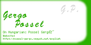 gergo possel business card